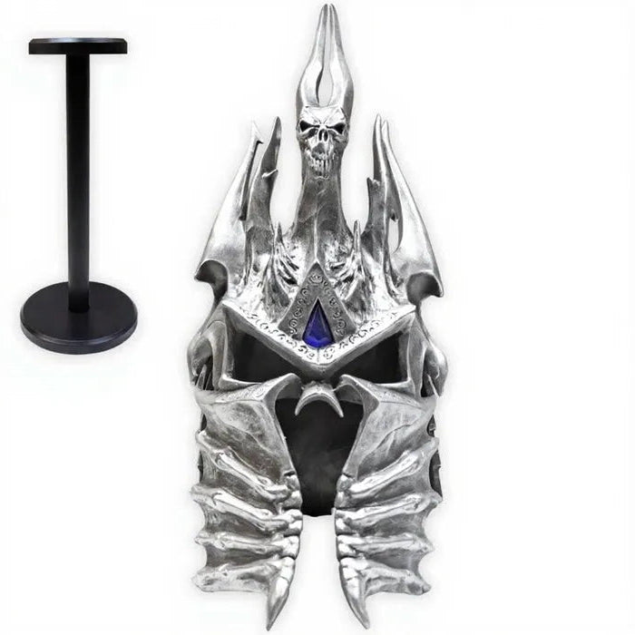 Lich King helmet premium resin replica World of Warcraft full view with spiked crown