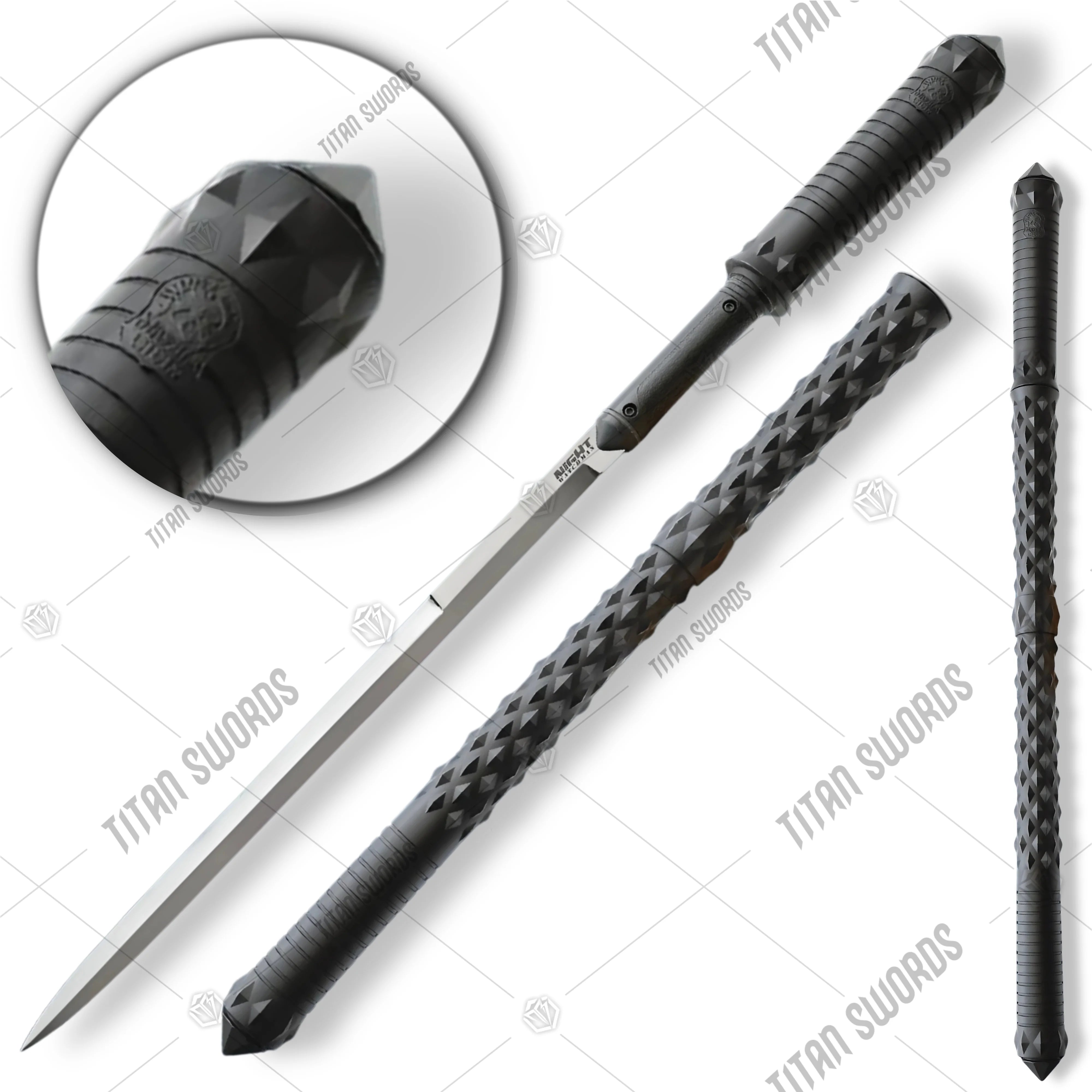 Premium Night Watchman Hidden Escrima Sword Injection-Molded Nylon with carbon steel.