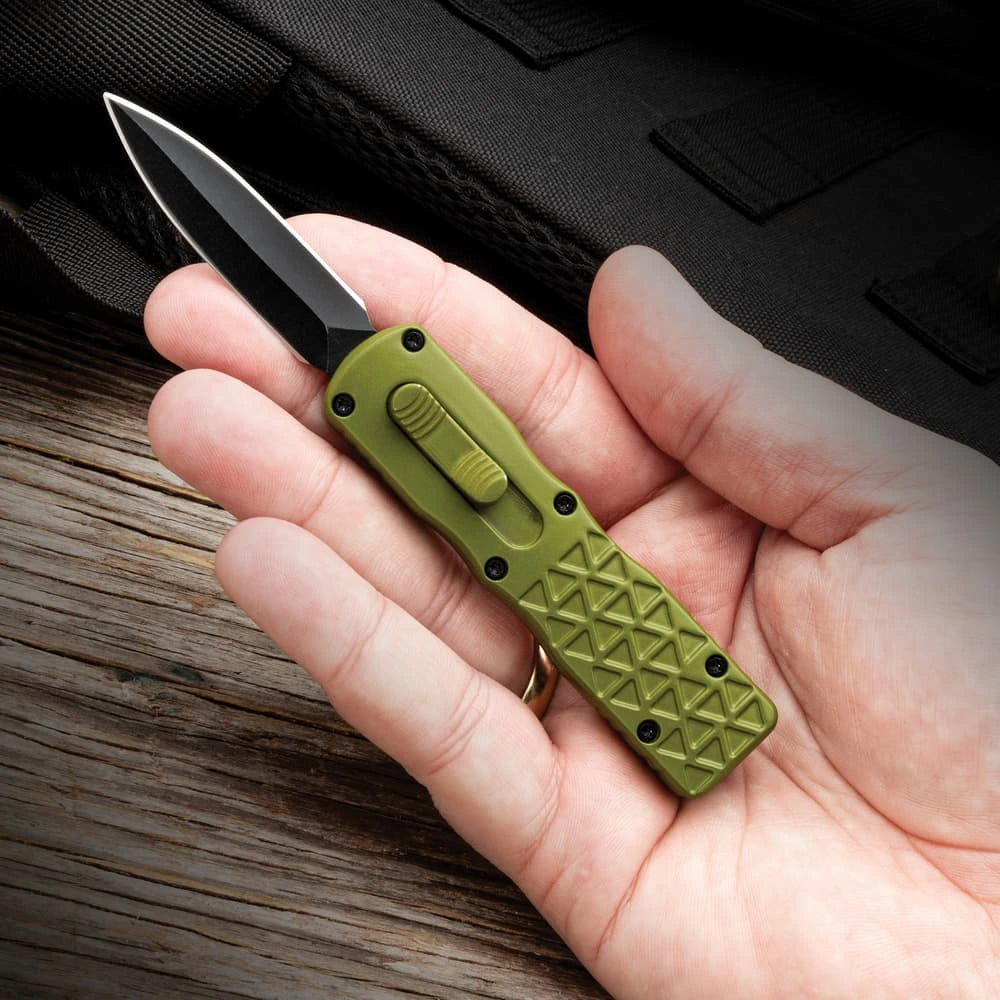 ShadowMaster mini OTF knife handle color options detail