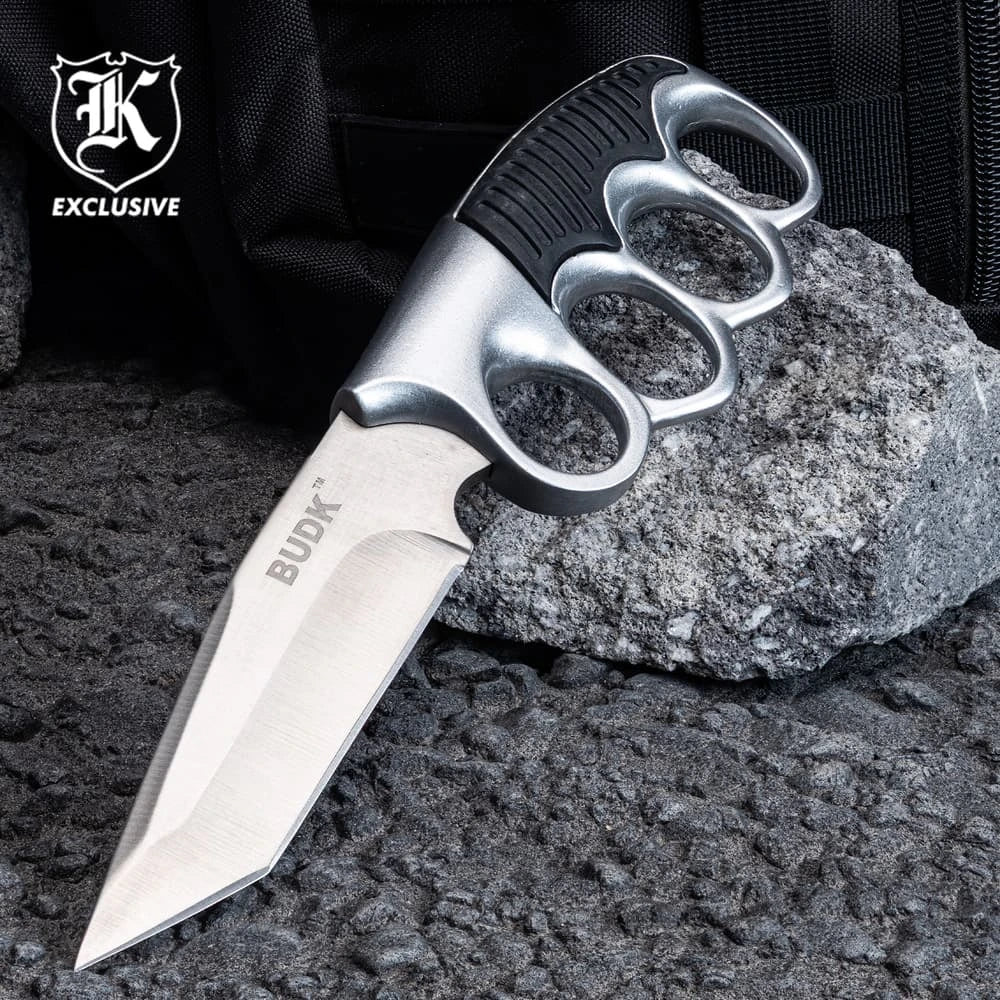 Premium Military Warrior knife full view with sheath