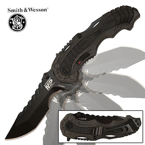 Rabid Assault assisted combo knife displayed in open position