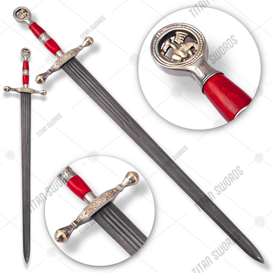 Premium Saint George Ascalon Dragon Slayer Sword Replica with Damascus steel.