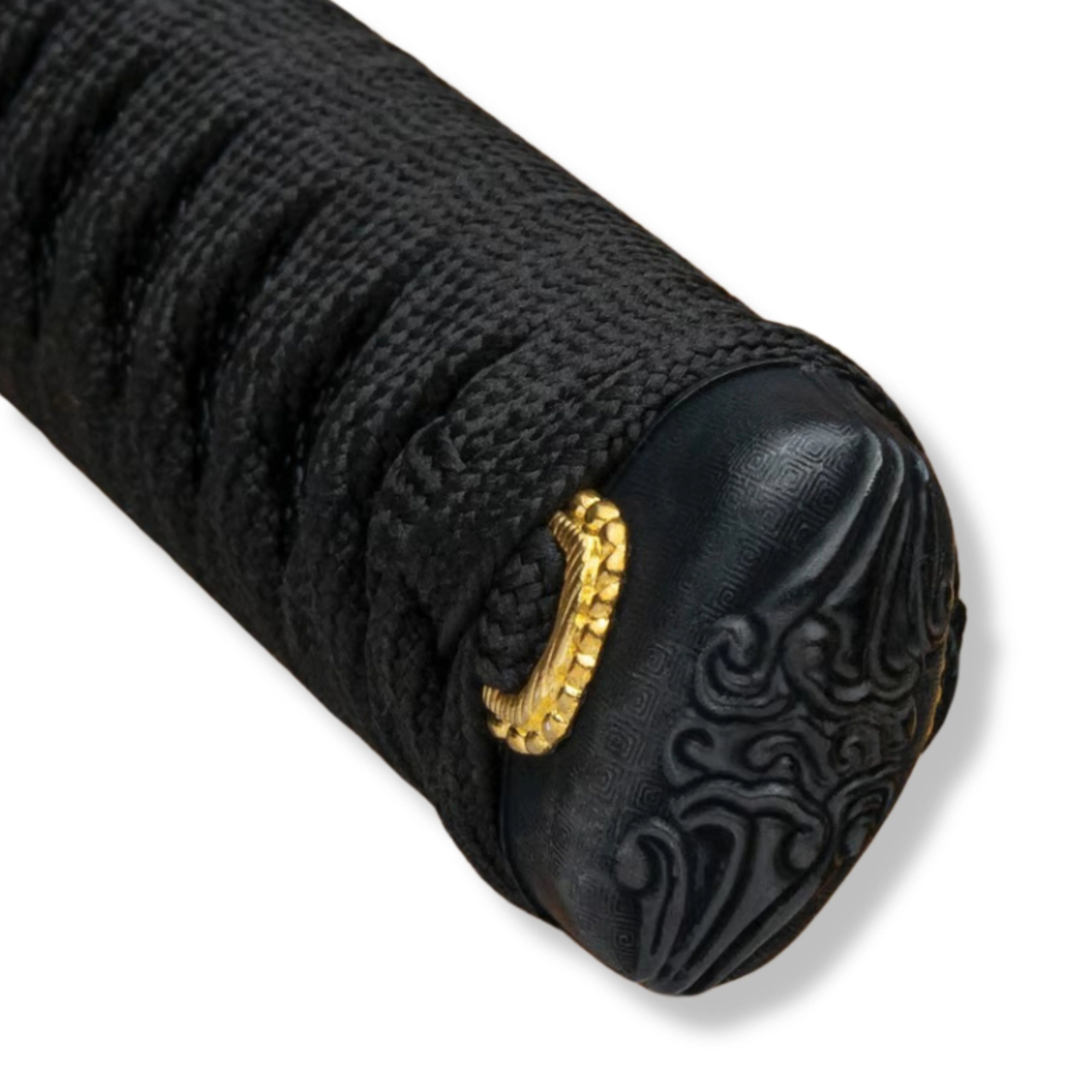 Premium Shinwa Black Knight Katana Damascus Sword with Damascus steel.