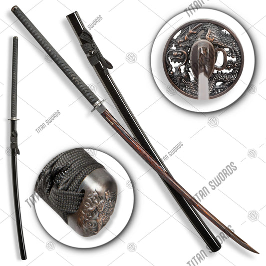 Premium Shinwa Colossus Yoru Odachi Katana Damascus Sword with damascus steel.