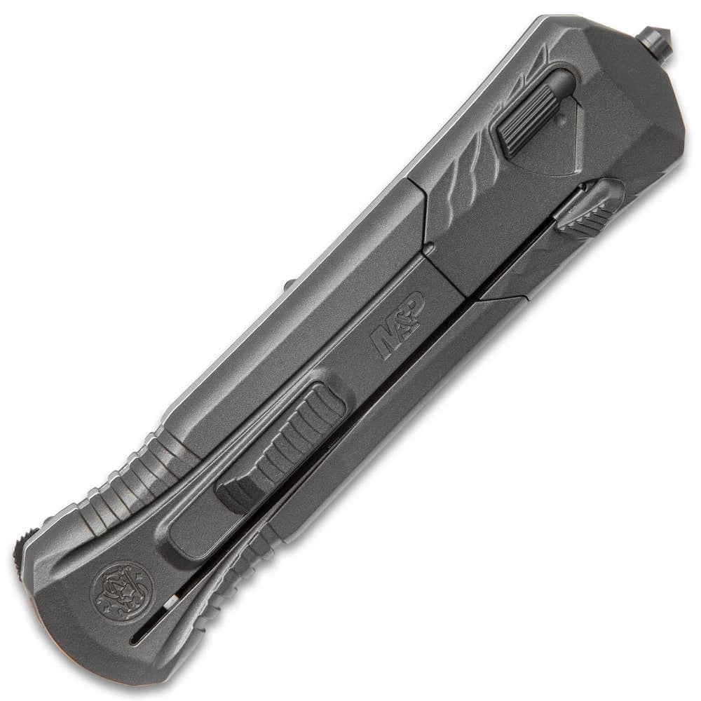 Smith & Wesson OTF pocket knife deployed view