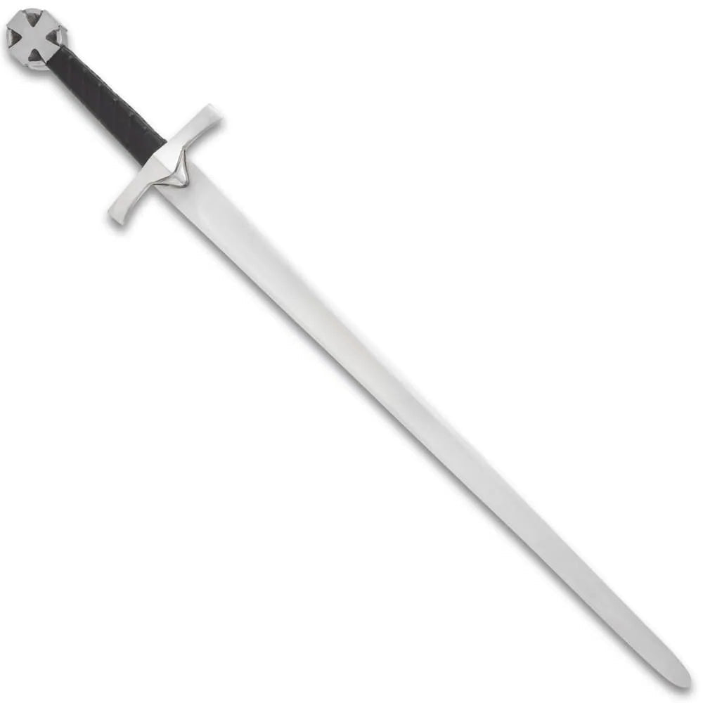 Templar Training Longsword displayed on wall mount, ideal for collectors of historical martial arts swords