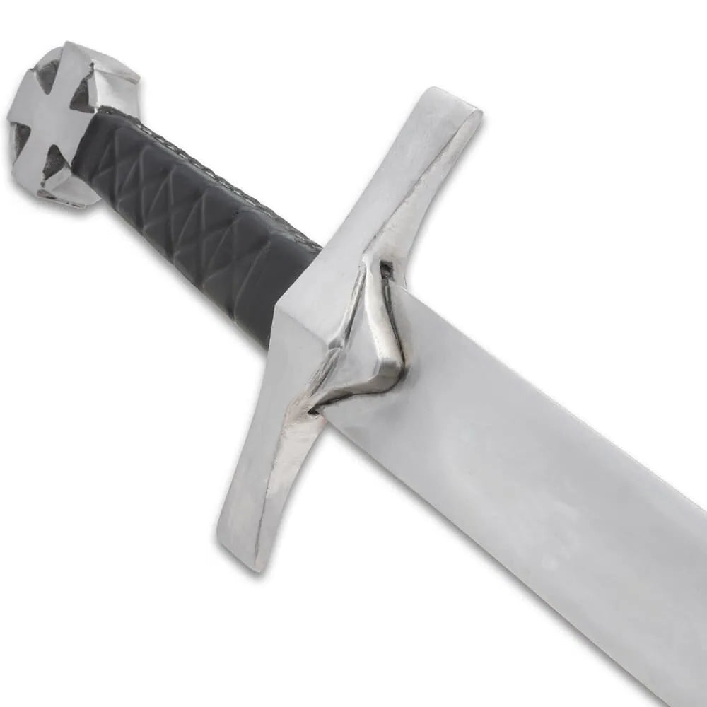 Templar Training Longsword displayed on wall mount, ideal for collectors of historical martial arts swords