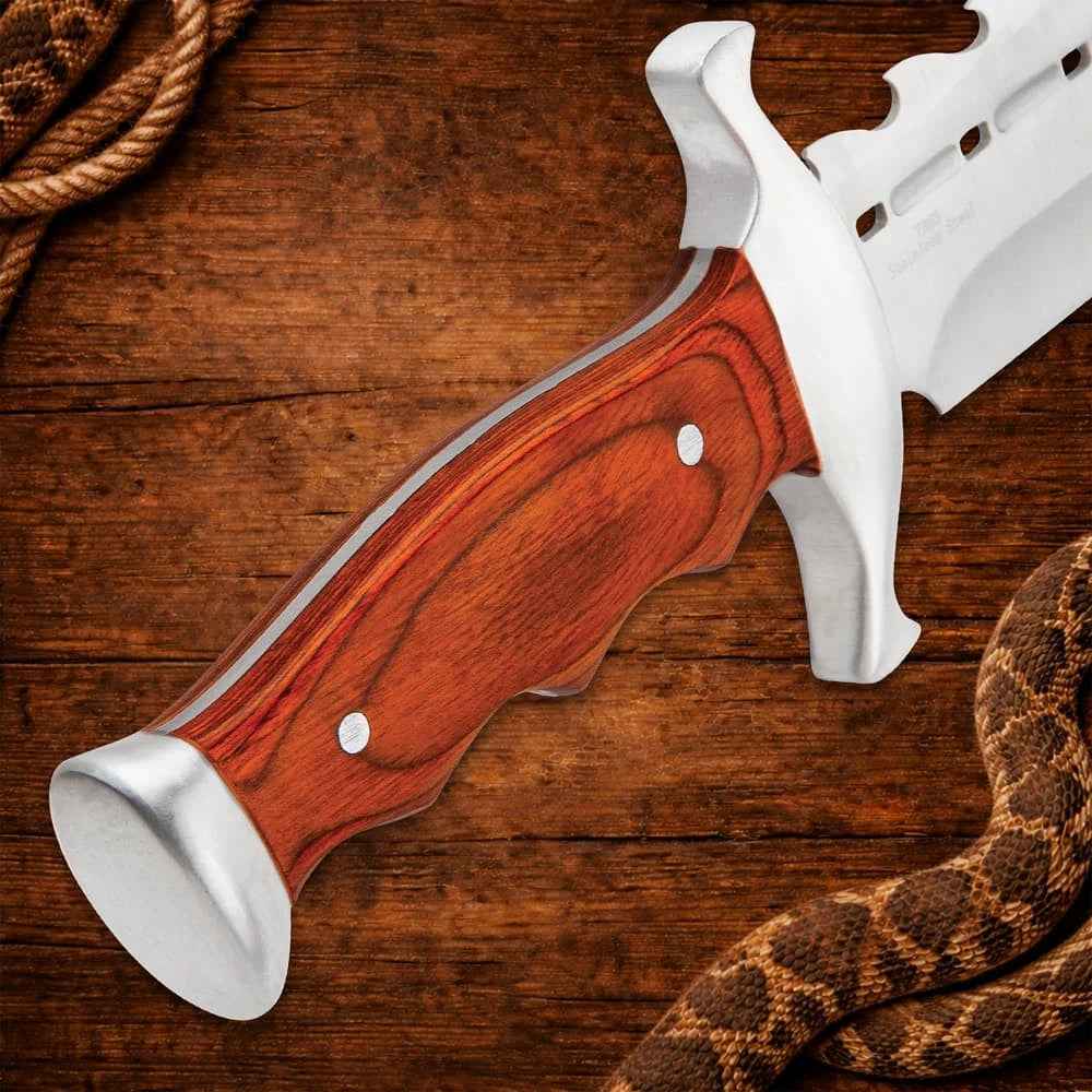 Timber Rattler Sinful Spiked Bowie Knife
