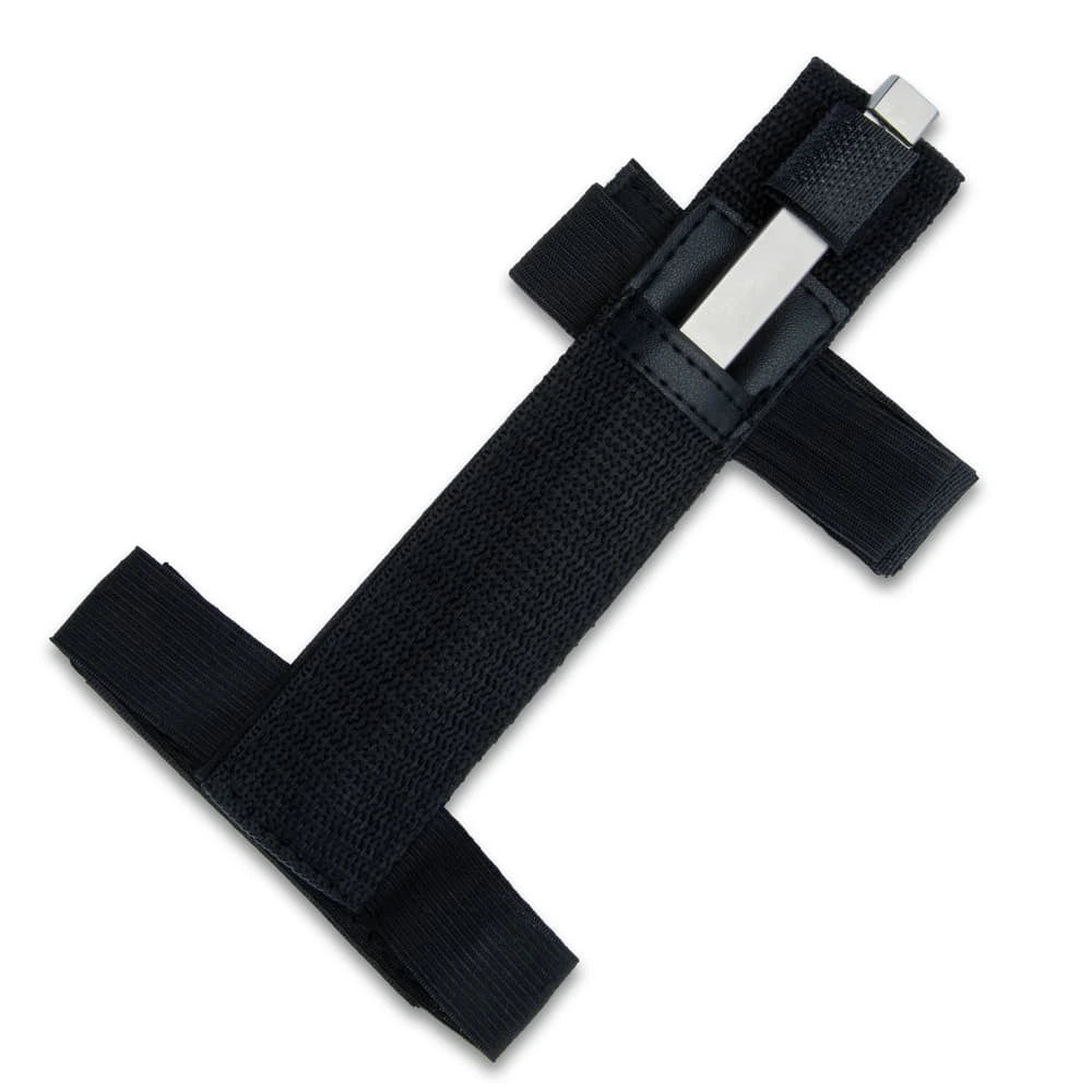 Tri-Blade throwing spike with wrist strap sheath for outdoor target practive