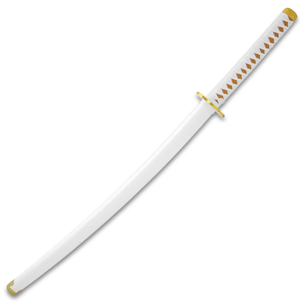 Premium Zenitsu Agatsuma Nichirin Demon Slayer Sword Replica with carbon steel blade.